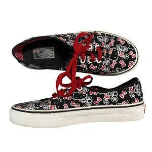 Vans x Sanrio Hello Kitty Black Red Bow Print Sneakers Mens 5.5 Womens‎ 7